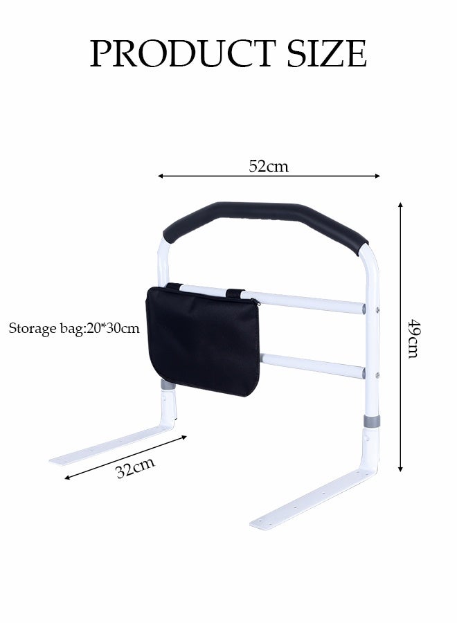 DUNISO Bed Rails for Elderly Adults，Safety with Adjustable Heights，Storage Pocket Assist Support，Side Railings for Seniors Citizens Slides Under Mattressbed Cane Medical Bed Guard Bed Handles Bars  - Image 2