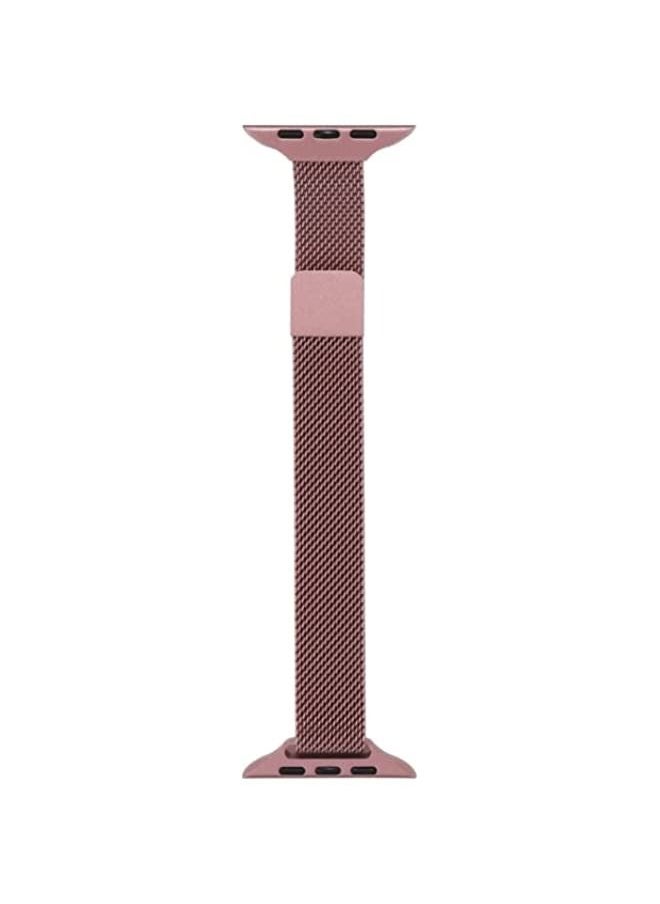 Generic - Band Milanese Small Waist Watch Band For Apple Watch Series 8/7 41mm / SE 2/6 / SE / 5/4 40mm / 3/2 / 1 38mm Rose Pink - Image 1