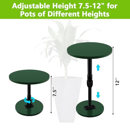 Axcoix 2 Pack Adjustable Height Plant Risers for Inside Pots, 7.5-12" Planter Inserts for Large Pots, Pot Fillers for Tall Square Round Taper Planters (6" 8" 10" Base or Top) - Image 4