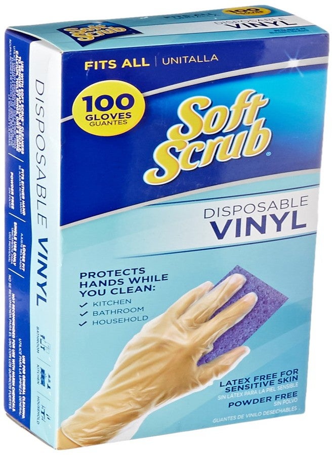 Soft Scrub big time products llc 11200-16 Soft Scrub, 100 Count, Disposable Vinyl Gloves - Image 2