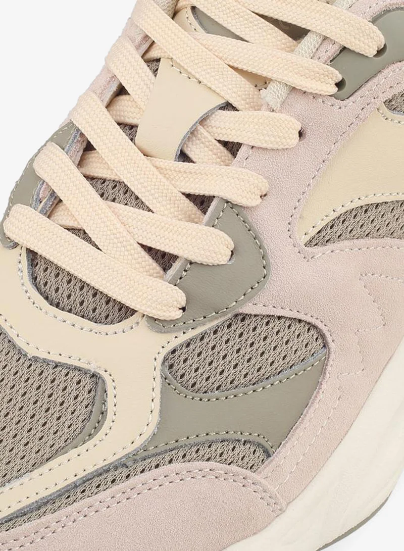 Lee Cooper BEIGE Men Textured Lace-Up Ankle Sneakers for Men | Best Price UAE