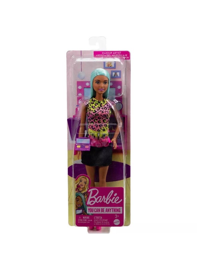Barbie Barbie You Can Be Anything Makeup Artist Doll with Teal Hair  - Image 1