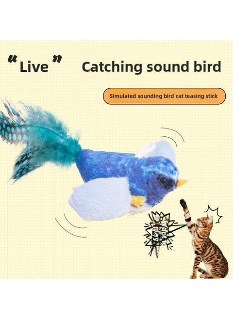 Interactive Cat Toy Sound Bird Call Self-Entertaining Fun for Kittens and Cats Cat Teaser Stick