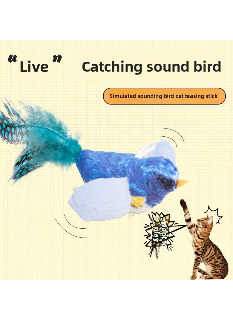 Interactive Cat Toy Sound Bird Call Self-Entertaining Fun for Kittens and Cats Cat Teaser Stick