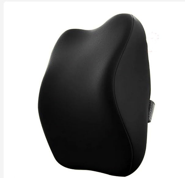 PROTEGO Universal Memory Foam Car Neck Rest Pillow with Washable Velvet Cover | Relieves Neck Pain | Ergonomic Support Orthopedic Cushion Ultra Soft| for All Hatchback SUV Sedan Cars |Black (Medium) - Image 2