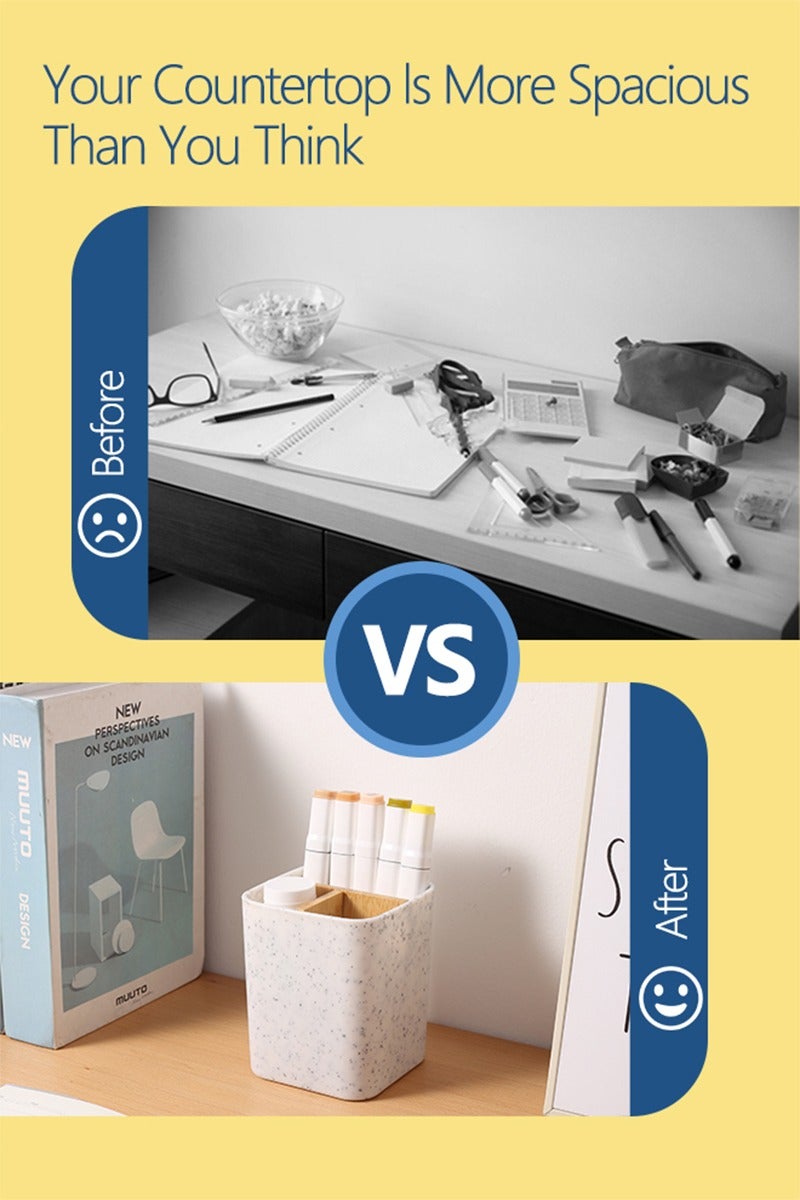 NayZaan Bamboo Toothbrush Holder with 3 Slots Countertop Organizer for Bathroom, Toilet, Living Room, Bedroom for Toothbrush, Razor, Toothpaste (White) - Image 4