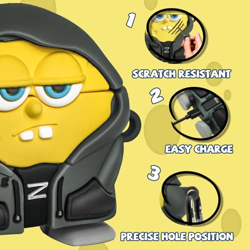 AIOPTO Cute Case for AirPods Pro 3 Case (2025) Funny 3D Cartoon Character Anime Kawaii Cool Silicone Cover Compatible with Airpods Pro 3rd Generation Case with Cleaner kit and Keychain for Women Girls Boys - Image 5
