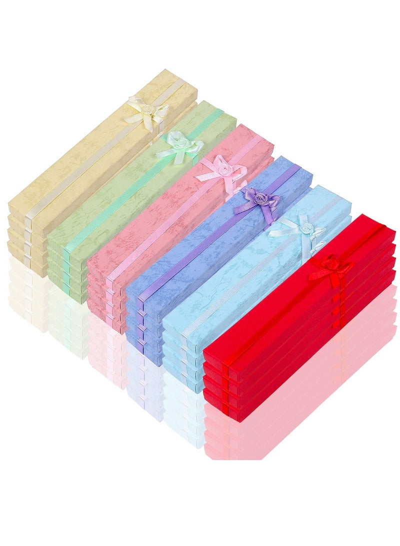 Gift Box Paper Jewelry Gift Box Necklace Bracelet Gift Box Wedding Proposal Engagement Graduation Holiday Birthday Party Anniversary Gift Box (24 Pieces) - Image 1