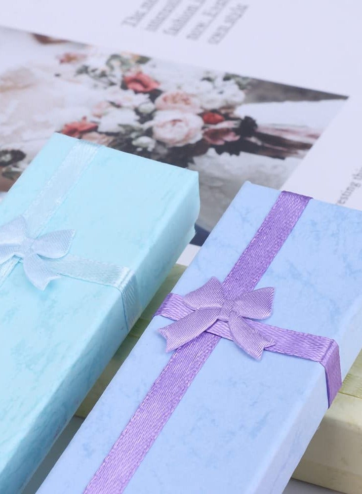 Gift Box Paper Jewelry Gift Box Necklace Bracelet Gift Box Wedding Proposal Engagement Graduation Holiday Birthday Party Anniversary Gift Box (24 Pieces) - Image 2