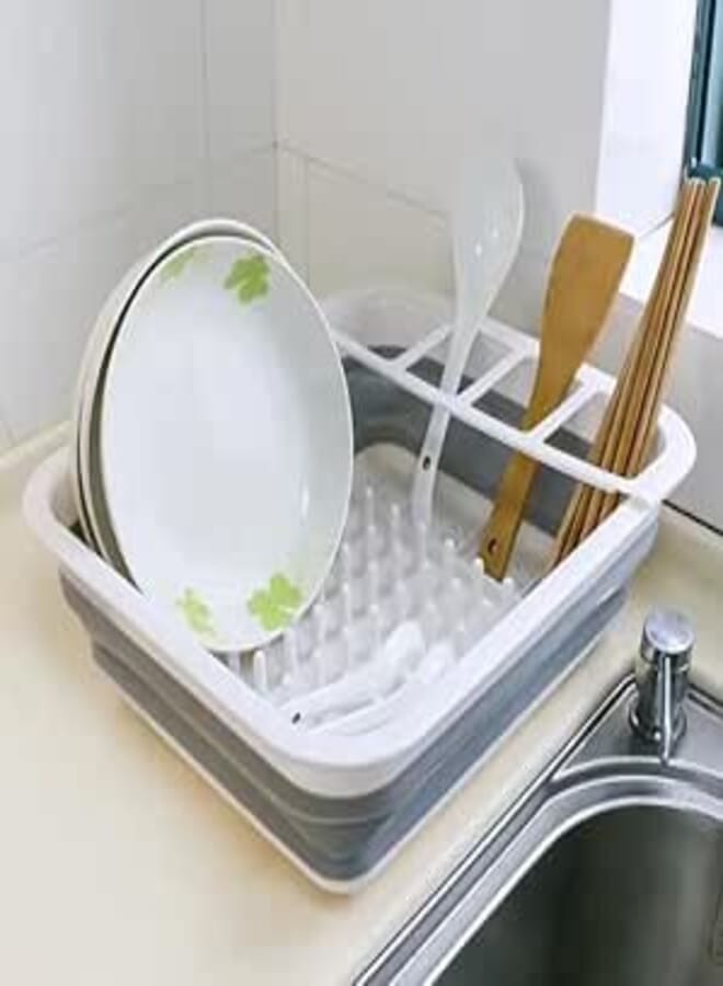 Spaceshoop CATKIT Store Practical Drying Rack for Dishes, Utensils, Glasses, and All Kitchen Gadgets for Home, Caravan, Camping, Serving