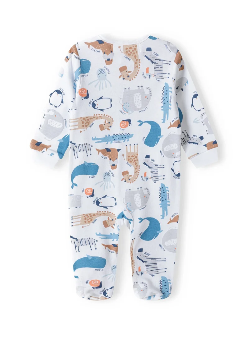 MINOTI 2-Pack Baby Boys Sleepsuits with Print and Easy Fastening