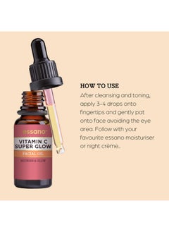 Essano Vitamin C Super Glow Facial Oil For Luminous Skin, Nourish, Glow, Radiant Complexion Boost, Brighten Dull Skin, Easily Absorbed 20Ml (0.68 Fl Oz)  - Image 2