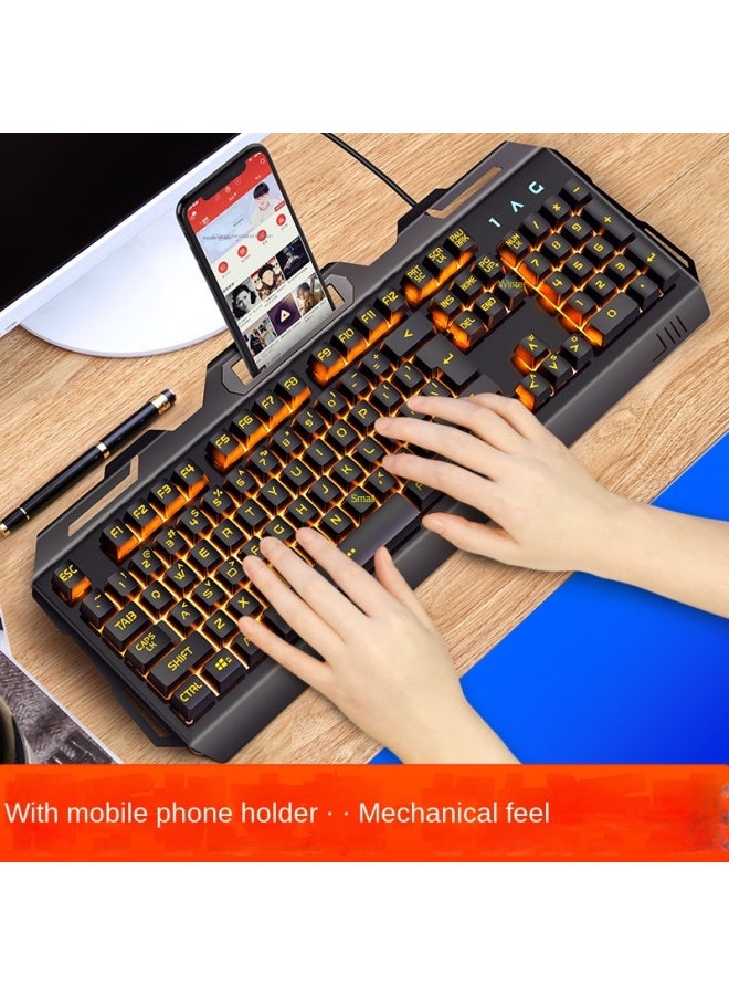 V2 Mechanical Feel Gaming Keyboard For Desktop Computer Laptop Wired Backlit Esports - Image 2