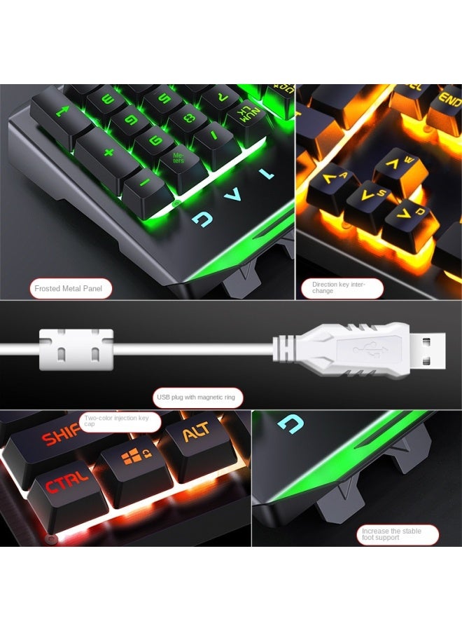 V2 Mechanical Feel Gaming Keyboard For Desktop Computer Laptop Wired Backlit Esports - Image 4