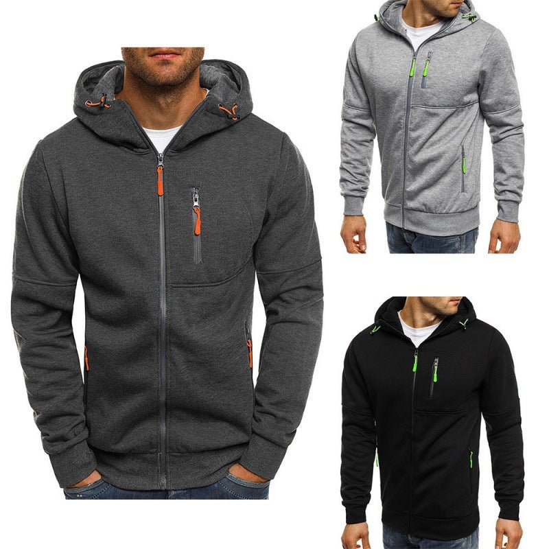 Outdoor Casual Hoodie Sale Fleece-Lined Autumn Jacket Sweater Fashion Long Sleeve Zipper Running Jacket - Image 2