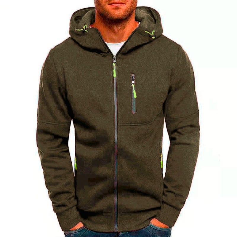 Outdoor Casual Hoodie Sale Fleece-Lined Autumn Jacket Sweater Fashion Long Sleeve Zipper Running Jacket - Image 1