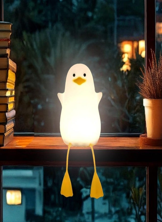 BTfash Cute Duck Night Lamp, Gifts for Women Teen Girls Baby, Kigs Seagull Night Light, Silicone Duck for Children Toddler - Image 1