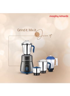 morphy richards Morphy Richards 750W Relish 4 Jars Mixer Grinder, Black and Blue, Regular  - Image 3