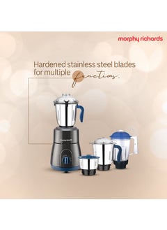 morphy richards Morphy Richards 750W Relish 4 Jars Mixer Grinder, Black and Blue, Regular  - Image 5