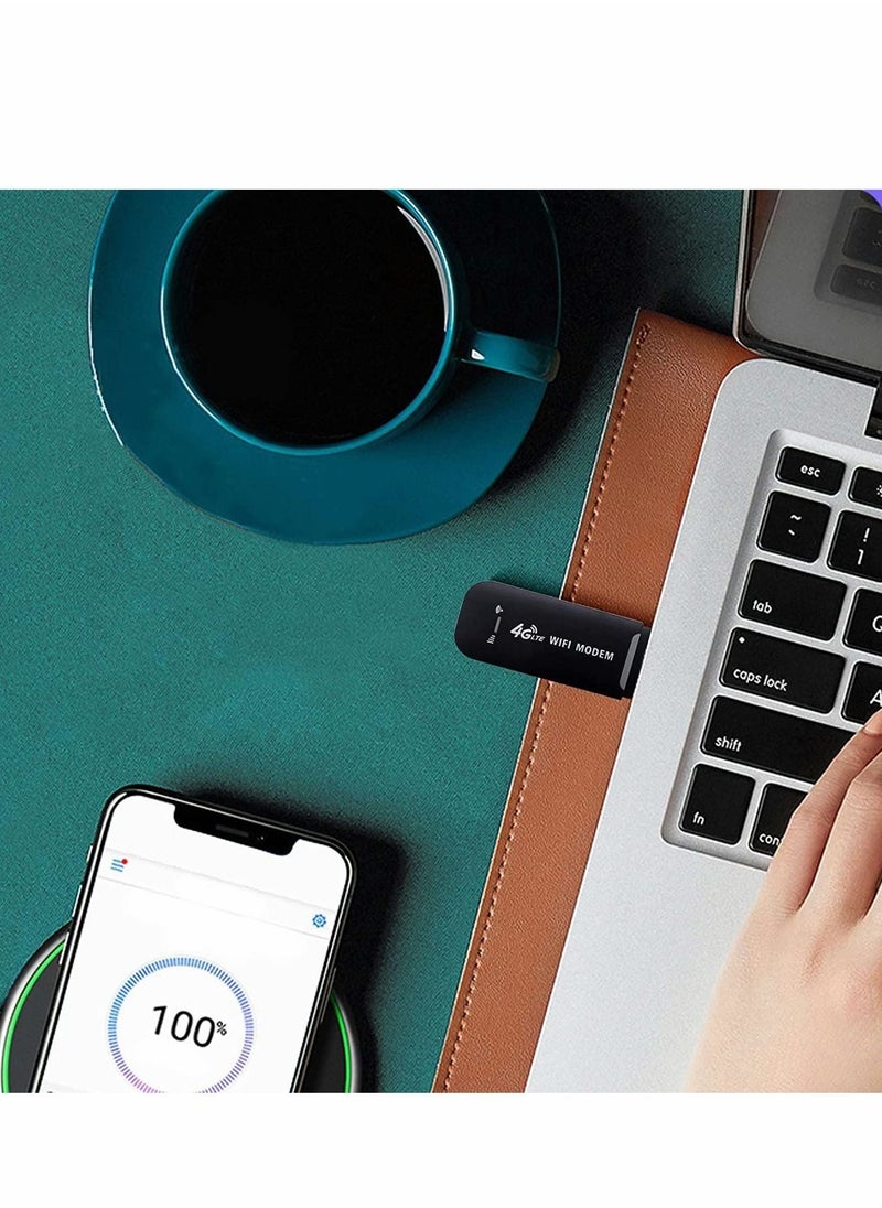Generic - Portable USB Wifi Dongle, 4G USB Modem WiFi Router USB Dongle 150Mbps with SIM Card Slot Car Hotspot Pocket Mobile WiFi - Image 1