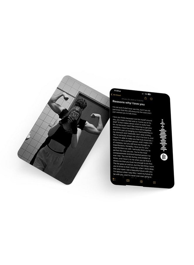 Fairus Wallet Card - Customized Message with Spotify code for Valentine Day gift for her him - Image 1