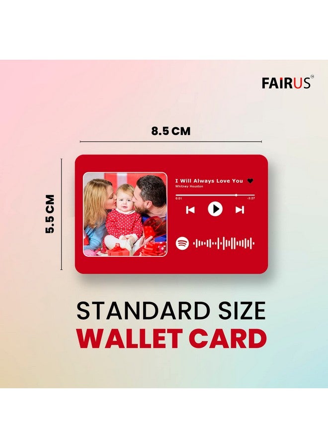 Fairus Wallet Card - Customized Message with Spotify code for Valentine Day gift for her him - Image 5