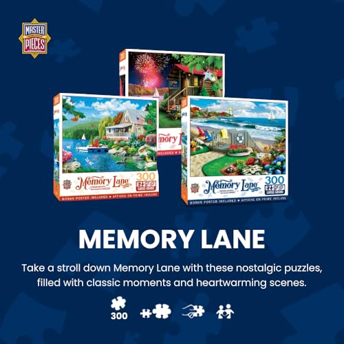 MasterPieces 300 Piece EZ Grip Jigsaw Puzzle – Coastal Getaway Beach Scene – Large Piece Puzzles for Seniors, Adults, and Family – Eco-Friendly, Non-Glare Finish, Relaxing 18" x 24" Puzzle - Image 2