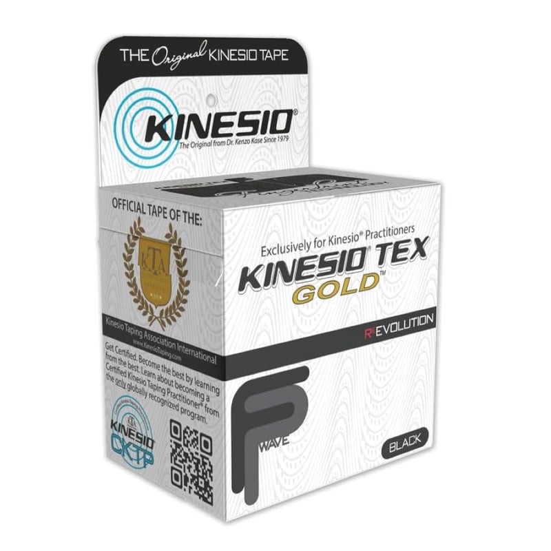 Kinesio Taping Elastic Therapeutic Athletic Tape Tex Gold FP Black 2 in x 164 ft