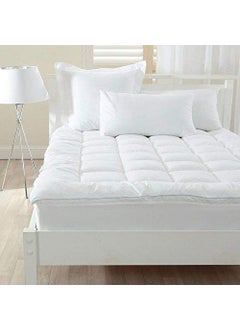 EVERDECOR Everdecor 500 GSM Super Soft Microfiber Mattress TopperPadding for Comfortable Restful and Deeper Sleep 60 x 72 Inches White  - Image 1
