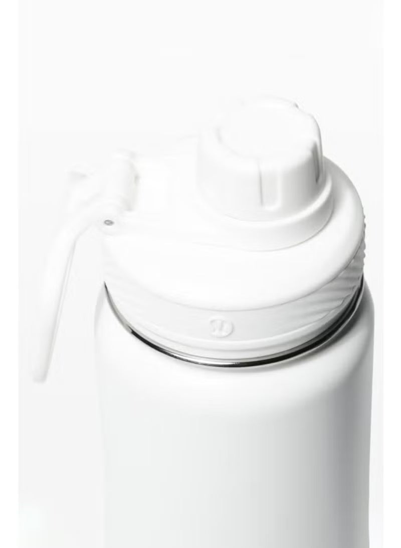 لولوليمون زجاجة مياه لولوليمون سبورت معزولة بالفراغ للشاي المثلج والشاي الساخن وأكثر من ذلك، 710 مل، بيضاء - Image 2