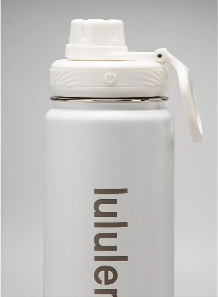 لولوليمون زجاجة مياه لولوليمون سبورت معزولة بالفراغ للشاي المثلج والشاي الساخن وأكثر من ذلك، 710 مل، بيضاء - Image 3