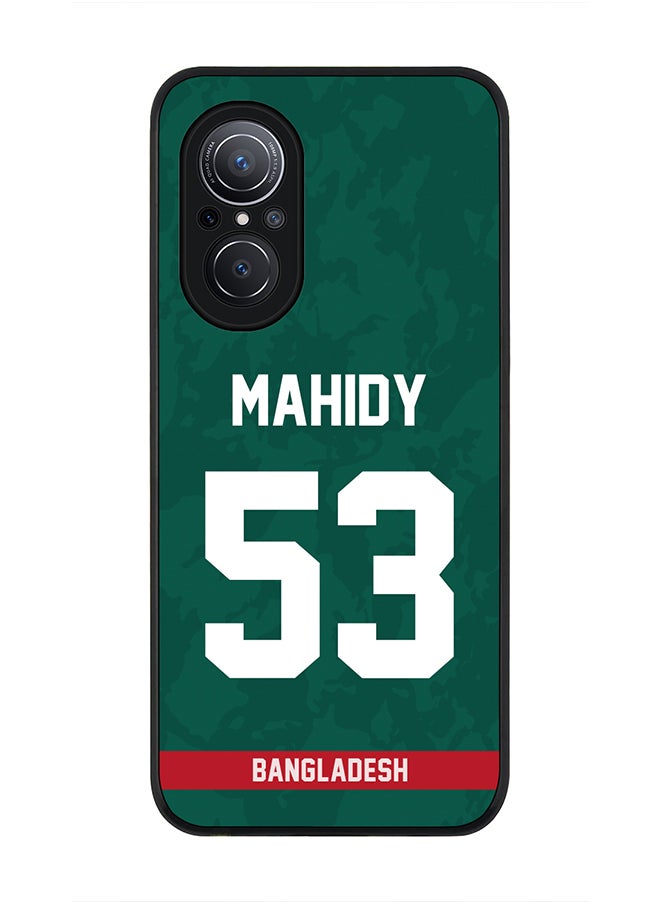 Stylizedd - Rugged Black Edge Case for Huawei Nova 9 SE , Slim fit Soft Case Flexible thin Cover - Player Name - Mehidy Hasan Miraz, Jersey Number- 53 - Image 1