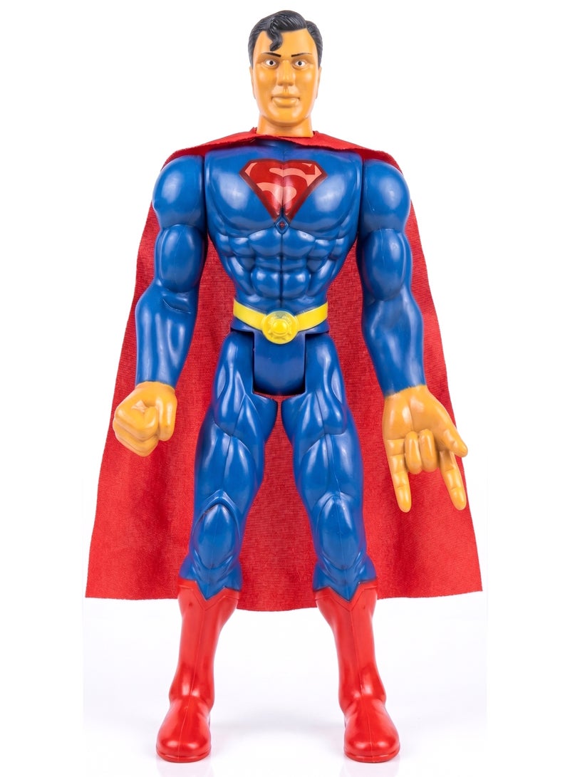 DC Comics 42cm Giant Superman Superhero Action Figure – 17-Inch Large Scale Superhero Toy with Active Reactor Core LED Lights & Sounds | Justice League Guardian Figure with Fabric Cape & Unique Gauntlet Designs | Best Birthday & Eid Gift for Kids Ages 3+ - Image 1