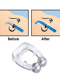 KASTWAVE Anti Snore Devices, Silicone Snoring Nose Clip, Relief Stop Stopper Mute Aids for Men or Women, Magnetic Nasal Dilator Ease Breathing, Comfortable Sleeping, 4 pcs  - Image 3