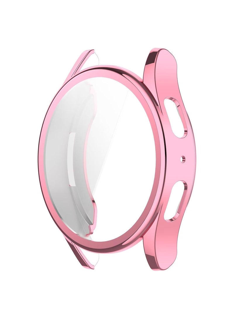 Case Compatible with Samsung Galaxy Watch 7 44mm, Anti-Scratch, Soft TPU Plating All-Inclusive Protection Watch Case. Transparent (Pink) - Image 4
