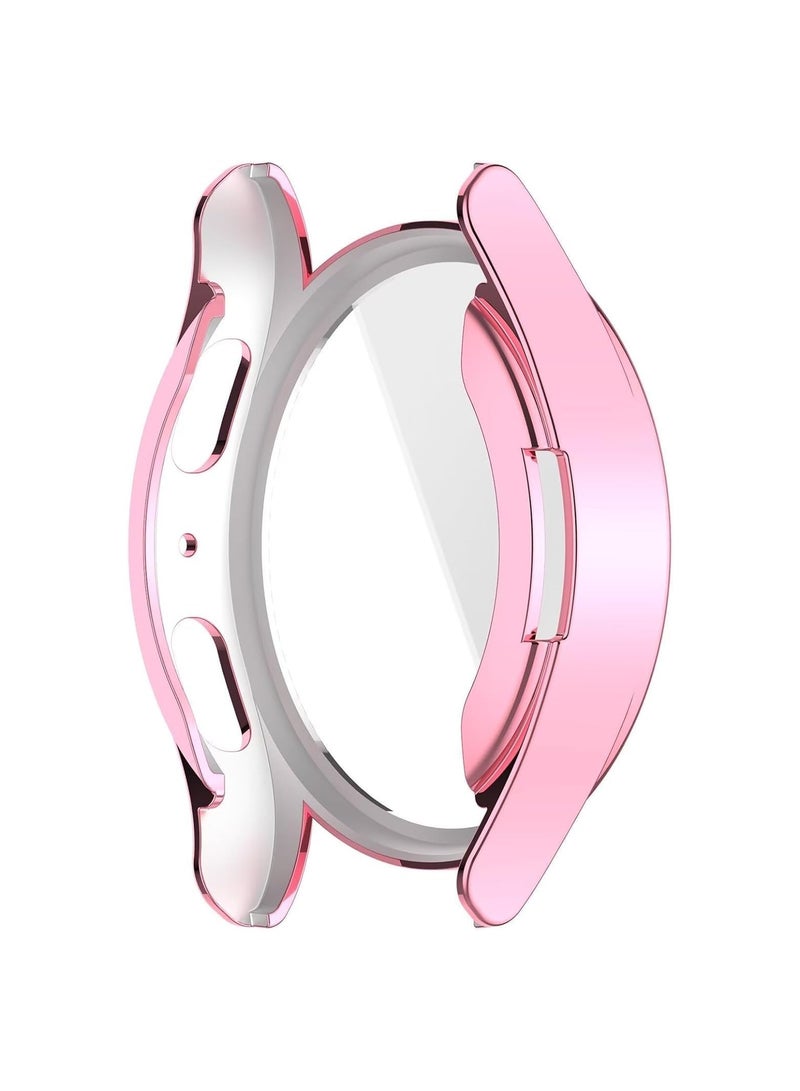 Case Compatible with Samsung Galaxy Watch 7 44mm, Anti-Scratch, Soft TPU Plating All-Inclusive Protection Watch Case. Transparent (Pink) - Image 5
