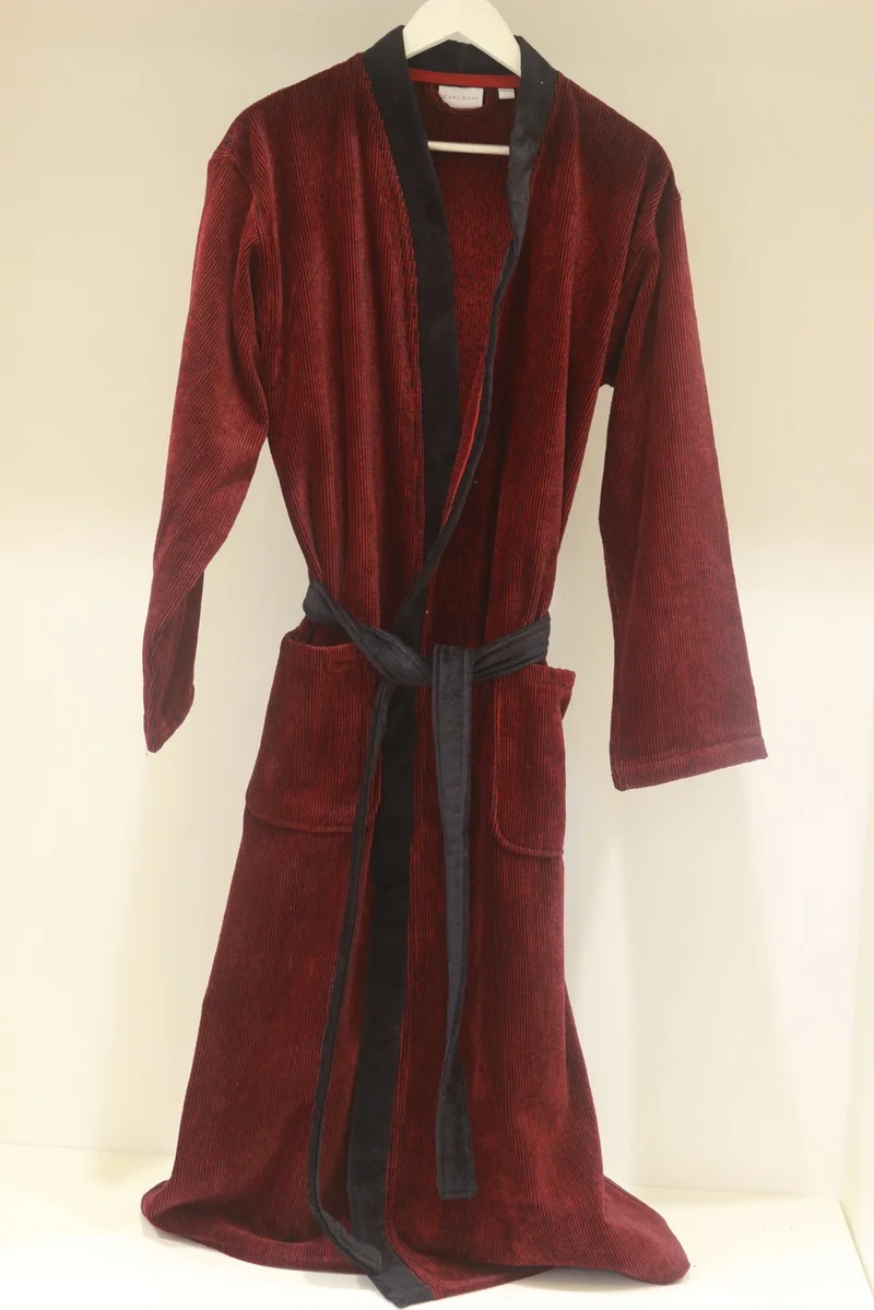 اندر هوم Bathrobe Yarn Dye Corduroy Kimono Model Bathrobe