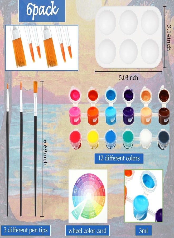 Dinifee 6 Pack Pre Drawn Canvas for Painting Pre Printed Canvas Kit 8 x 10 Inch Stretched Cotton Paint and Sip Set for Adults Couple Party Date Night (Sunset) - Image 4
