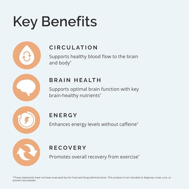 BRAINMD Advanced Blood Flow  60 Vegan Capsules  Nitric Oxide Support for The Brain  Body  Gluten Free  30 Servings - Image 4