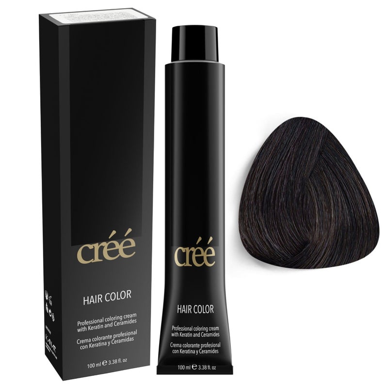 Cree Professional 3 Dark Brown Permanent Hair Color Long Lasting Rich Vibrant Gray Coverage 100ml 34 floz