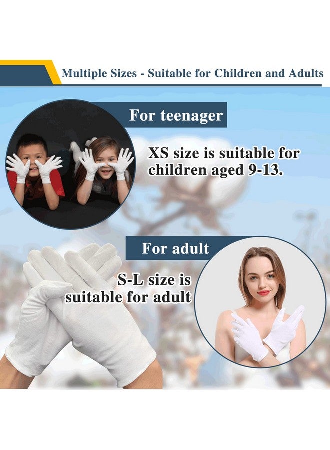 NJDGF 24Pcs White Cotton Gloves For Dry Hands Kids Eczema Gloves Overnight Moisturizing Gloves For Women Cosmetic - Image 5