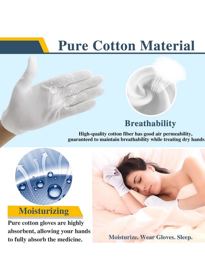 NJDGF 24Pcs White Cotton Gloves For Dry Hands Kids Eczema Gloves Overnight Moisturizing Gloves For Women Cosmetic - Image 3