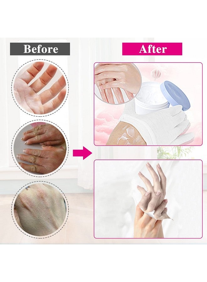 NJDGF 24Pcs White Cotton Gloves For Dry Hands Kids Eczema Gloves Overnight Moisturizing Gloves For Women Cosmetic - Image 4