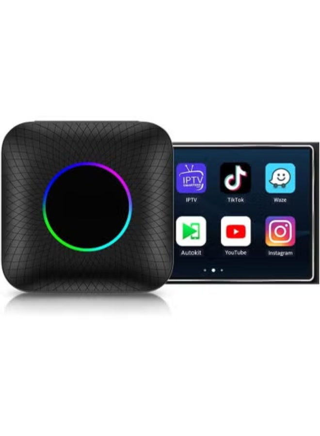 محول أندرويد 13 الذكي للسيارات - معالج 8 نواة بذاكرة 128 جيجا - نظام 3 في 1 مع شريحة 4G وبث فيديو - يحول الشاشة لنظام أندرويد متكامل - Image 1