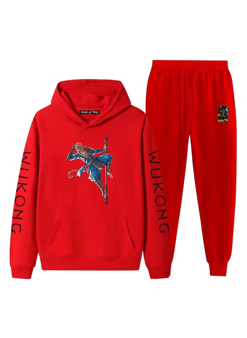 Wukong Black Myth Wukong Hooded Sweatshirt Sports Suit