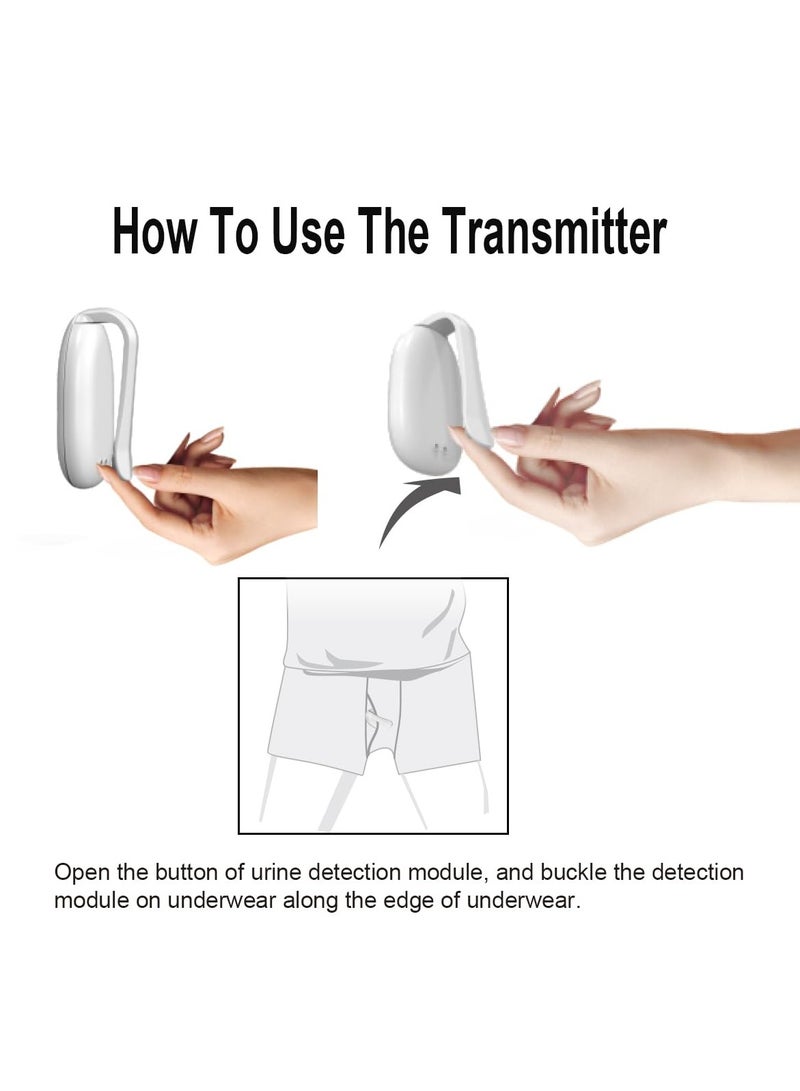 Bedwetting Alarm System, USB Rechargeable Potty Alarm with Sound and Strong Vibration, Bed-wetting Enuresis Sensor with 3 Reminder Modes for Kids, Adults, Elderly - Image 3