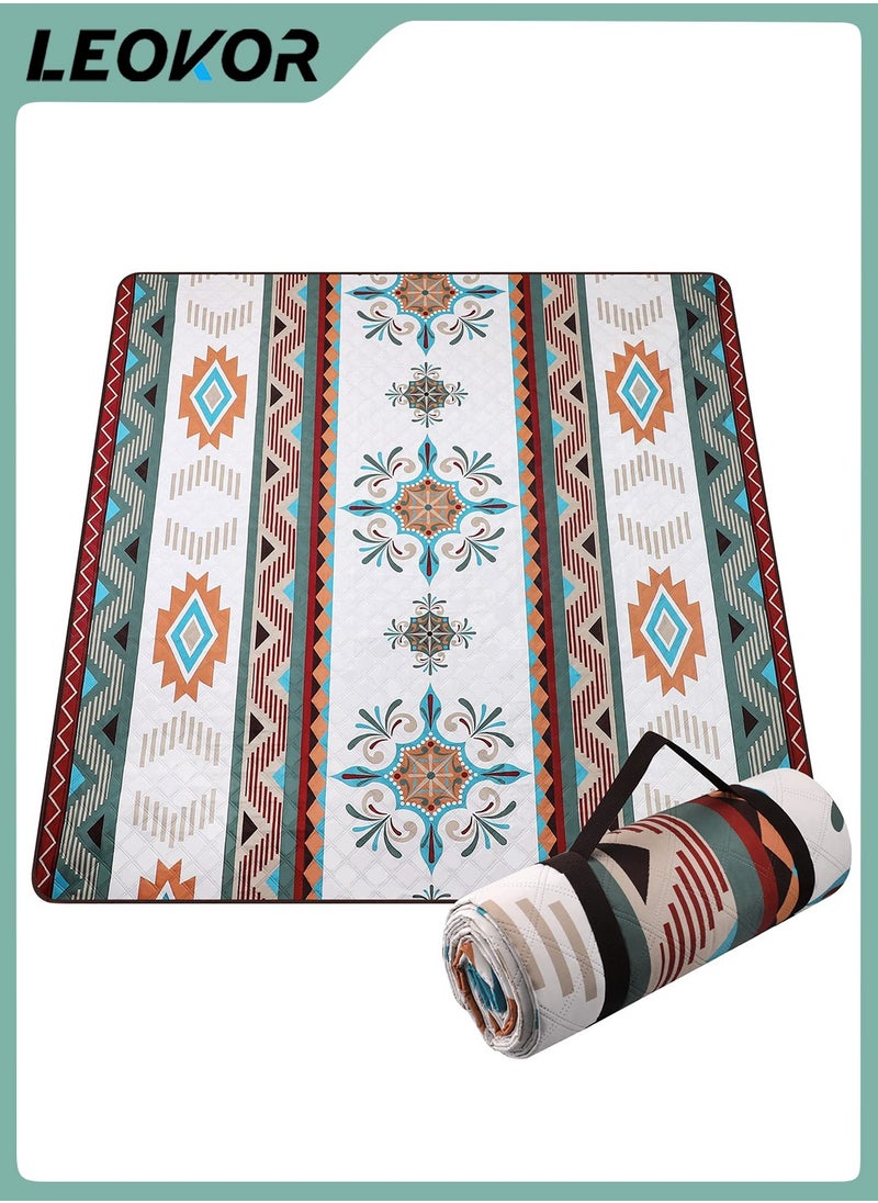 LEOKOR Portable Picnic Blanket,Foldable Outdoor Mat 200*200CM,Large Size Waterproof and Sandproof Picnic Mat Beach Mat,Thickened/Waterproof/Ultrasonic Picnic Pad,for Outdoor,Open,Camp,Camping  - Image 1