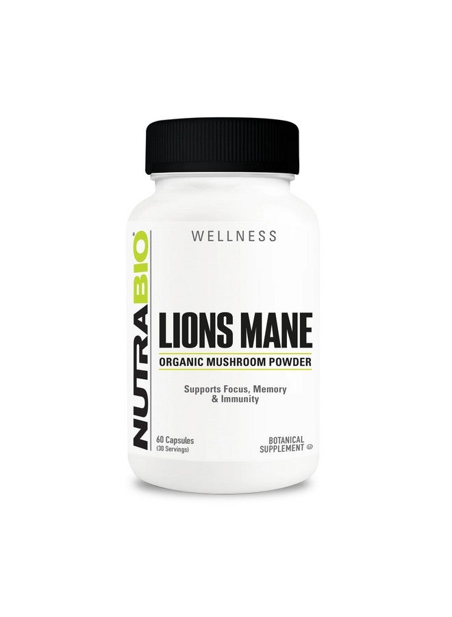 نوترا بايو NutraBio Lion's Mane (500 مجم) - 60 كبسولة نباتية - Image 1