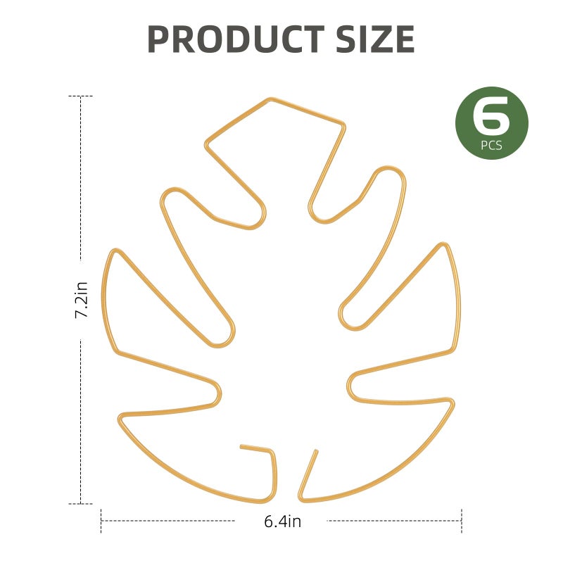 Yeomant 6PCS Iron Monstera Plant Support, Uniquely Designed Indoor Plant Accessories, Stable Plant Support Stakes for Indoor Plant, Turtle Shell Bamboo Clamp Set for Thriving Growth - Image 2