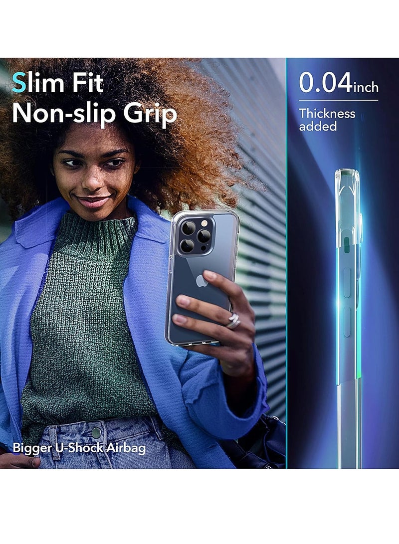 Raxoom Clear Designed for iPhone 15 Pro Max Case, [Never Yellow] [Shockproof Mil-grade Protection] Protective Bumper Hard PC Phone Cases, Thin Slim Fit Cover, Clear - Image 5